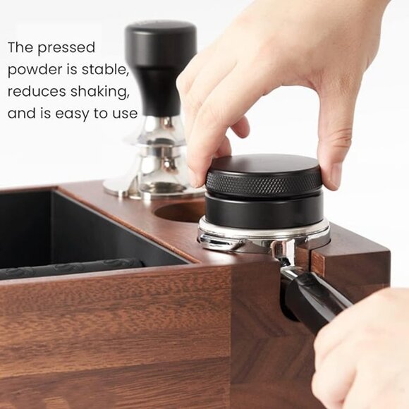 Walnut Knockbox and Tamping station for espresso - Picture 4 of 11